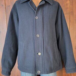 Abercrombie & Fitch Mens M Italian Wool Y2K Coat Quilted Insulated Casual Jacket